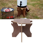 Outdoor Camping Bucket Rack MDF Cup Hanging Design Folding Portable Storage Rack for Hiking Picnics