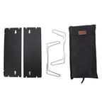Outdoor Folding Table Aluminum Alloy Stainless Steel Black Portable Picnic Table for Camping Traveling Mountaineering