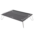 Outdoor Folding Table Aluminum Alloy Stainless Steel Black Portable Picnic Table for Camping Traveling Mountaineering