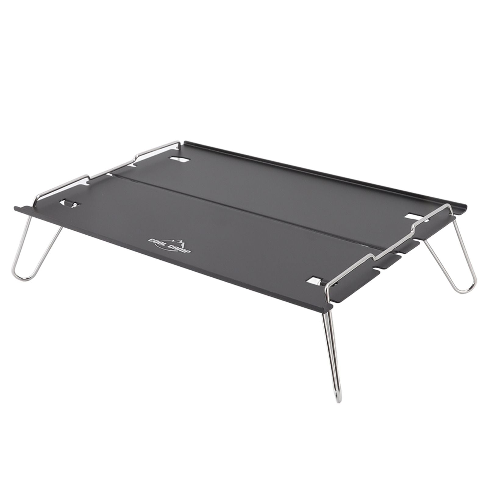 Outdoor Folding Table Aluminum Alloy Stainless Steel Black Portable Picnic Table for Camping Traveling Mountaineering