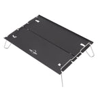 Outdoor Folding Table Aluminum Alloy Stainless Steel Black Portable Picnic Table for Camping Traveling Mountaineering