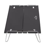 Outdoor Folding Table Aluminum Alloy Stainless Steel Black Portable Picnic Table for Camping Traveling Mountaineering