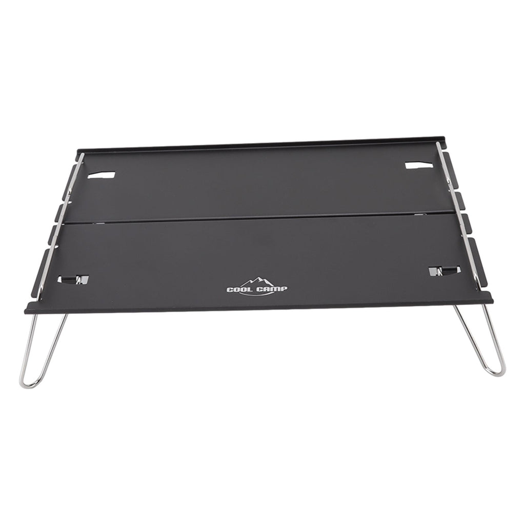 Outdoor Folding Table Aluminum Alloy Stainless Steel Black Portable Picnic Table for Camping Traveling Mountaineering