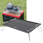Outdoor Folding Table Aluminum Alloy Stainless Steel Black Portable Picnic Table for Camping Traveling Mountaineering