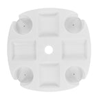 Beach Umbrella Table Tray White Round Umbrella Tray with 4 Cup Holder for Snack Drink