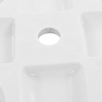 Beach Umbrella Table Tray White Round Umbrella Tray with 4 Cup Holder for Snack Drink