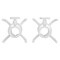 2Pcs Plastic Beach Umbrella Hanging Hook Umbrella Hanger 4 Prong Towel Hat Sunglasses Holder White