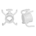 2Pcs Plastic Beach Umbrella Hanging Hook Umbrella Hanger 4 Prong Towel Hat Sunglasses Holder White