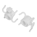 2Pcs Plastic Beach Umbrella Hanging Hook Umbrella Hanger 4 Prong Towel Hat Sunglasses Holder White