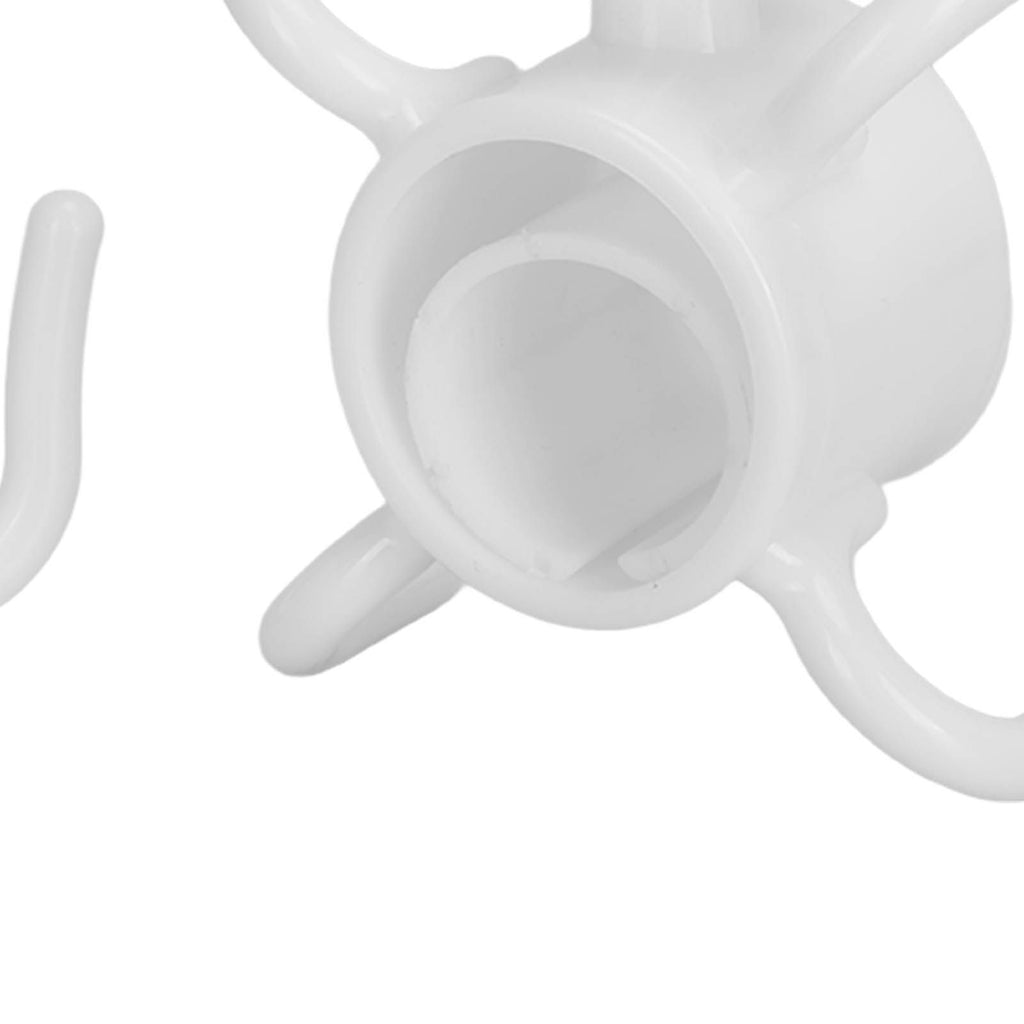 2Pcs Plastic Beach Umbrella Hanging Hook Umbrella Hanger 4 Prong Towel Hat Sunglasses Holder White