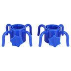 2Pcs Plastic Beach Umbrella Hanging Hook Umbrella Hanger 4 Prong Towel Hat Sunglasses Holder Blue