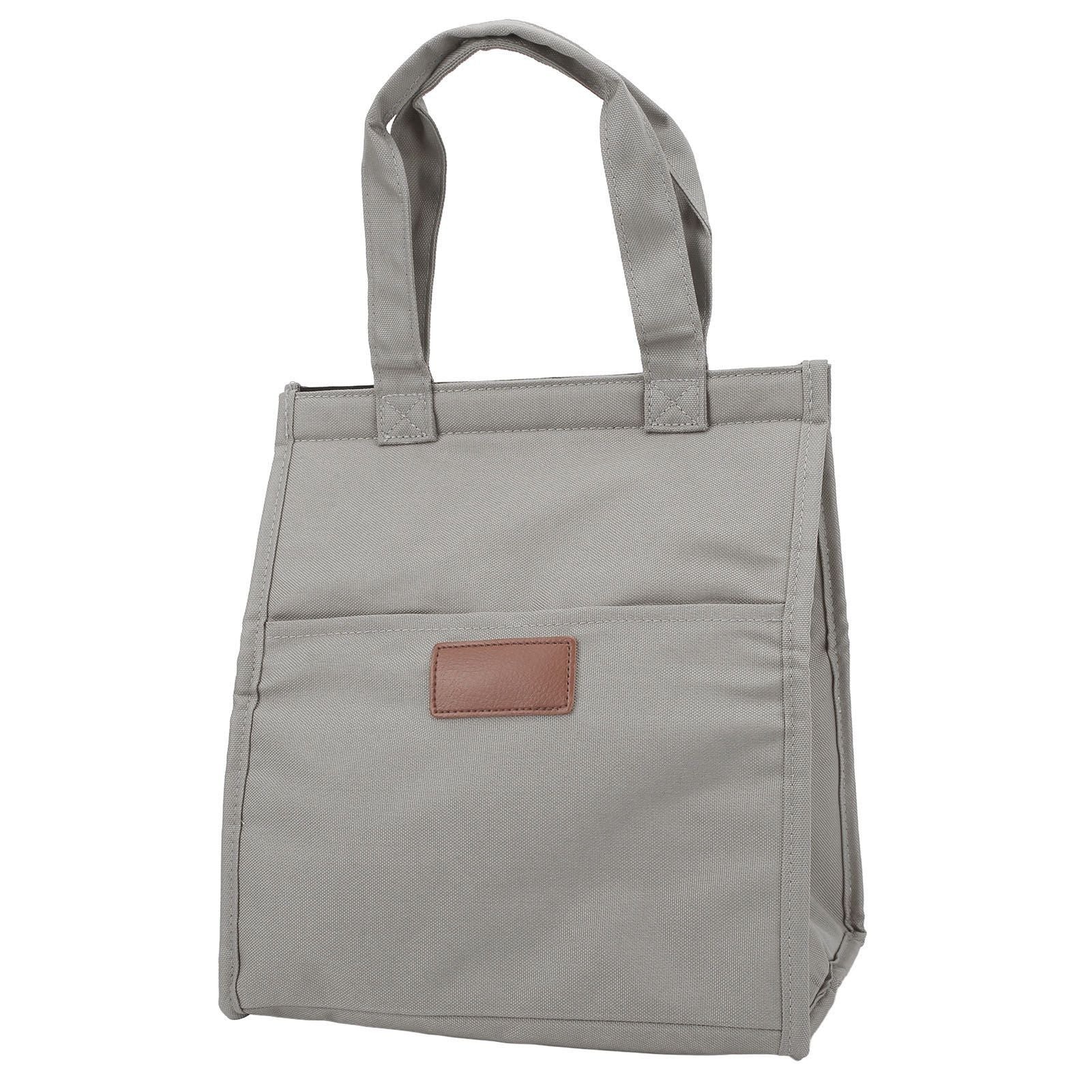 Aluminum Foil Simple Thermal Insulation Lunch Box Bag Oxford Cloth Large Capacity Thickened Bento Bag Grey