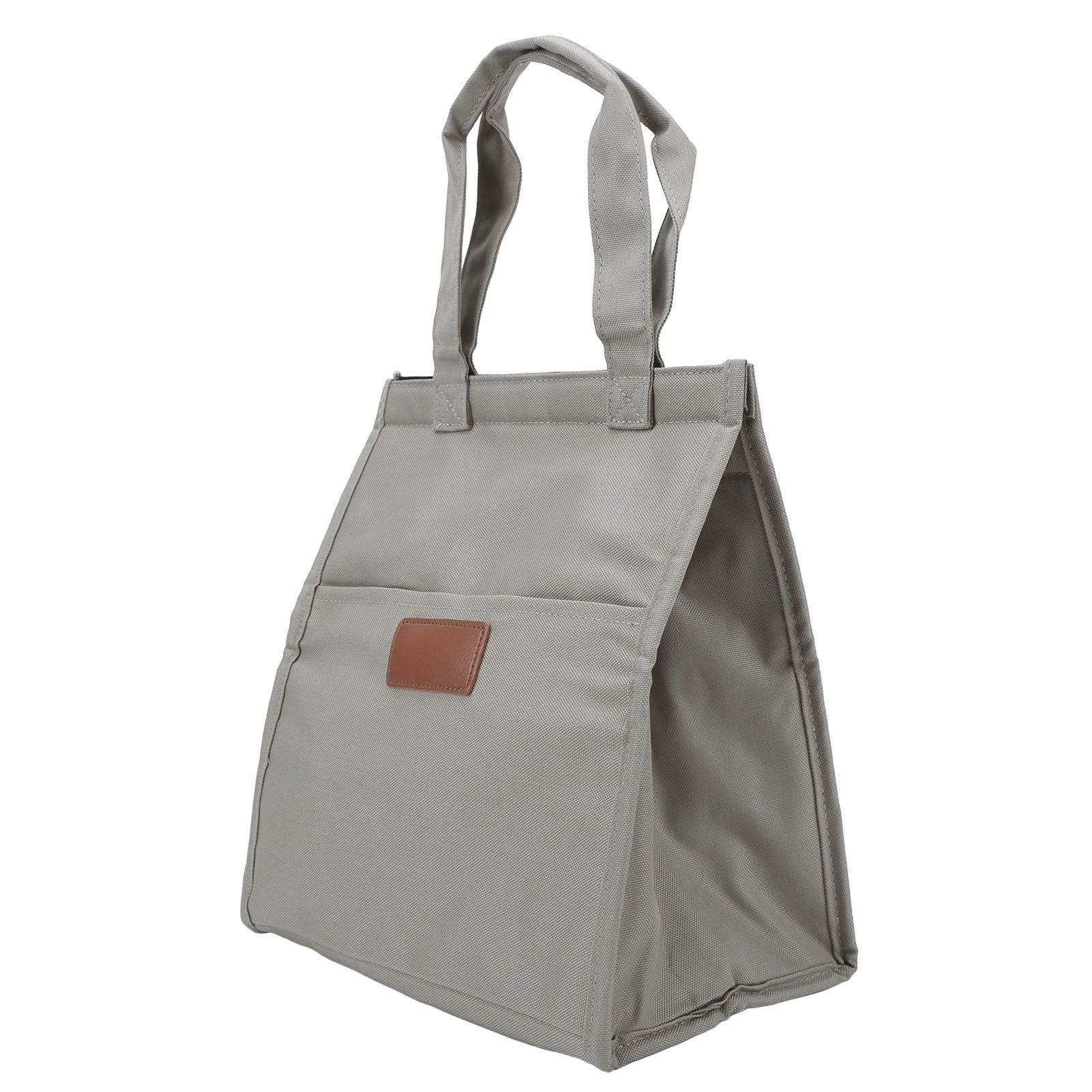Aluminum Foil Simple Thermal Insulation Lunch Box Bag Oxford Cloth Large Capacity Thickened Bento Bag Grey