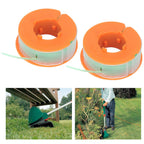 2Pcs Lawn Mower Spool Line Nylon Trimmer Accessories Replacement Fit for BOSCH ART 30 ART 30FA Green