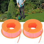 2Pcs Lawn Mower Spool Line Nylon Trimmer Accessories Replacement Fit for BOSCH ART 30 ART 30FA Orange