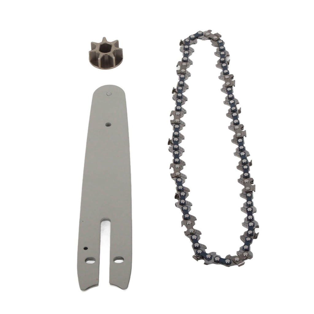 Chainsaw Chain Set Steel Sprocket 186mm Guide Plate 230mm Chain 6in Saw Replacement Accessories for Mini Electric Chainsaw
