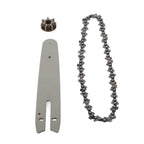 Chainsaw Chain Set Steel Sprocket 186mm Guide Plate 230mm Chain 6in Saw Replacement Accessories for Mini Electric Chainsaw