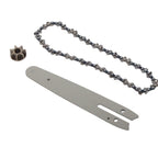 Chainsaw Chain Set Steel Sprocket 186mm Guide Plate 230mm Chain 6in Saw Replacement Accessories for Mini Electric Chainsaw