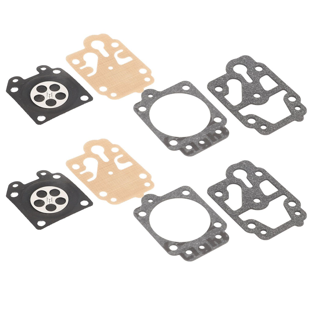 2Set Carburetor Diaphragm Repair Gasket Kits Carburetor Service Kit with Paper Pad and Gasket for Trimmer Lawn Mower