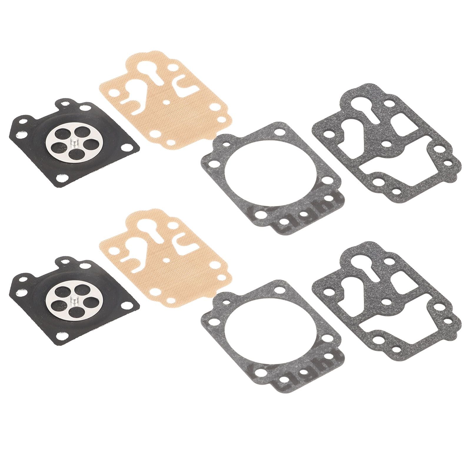2Set Carburetor Diaphragm Repair Gasket Kits Carburetor Service Kit with Paper Pad and Gasket for Trimmer Lawn Mower
