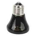 Ceramic Reptile Heat Lamp Bulb Mini Infrared Heat Ceramic Amphibian Heating Lamp for Lizards Reptiles 220V‑240V 25W Black