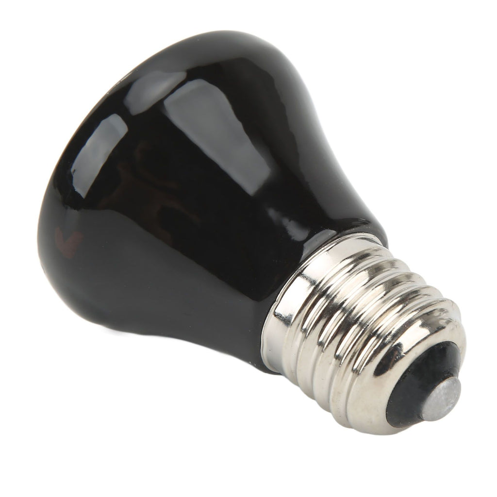 Ceramic Reptile Heat Lamp Bulb Mini Infrared Heat Ceramic Amphibian Heating Lamp for Lizards Reptiles 220V‑240V 25W Black