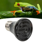 Ceramic Reptile Heat Lamp Bulb Mini Infrared Heat Ceramic Amphibian Heating Lamp for Lizards Reptiles 220V‑240V 50W Black