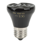 Ceramic Reptile Heat Lamp Bulb Mini Infrared Heat Ceramic Amphibian Heating Lamp for Lizards Reptiles 220V‑240V 75W Black