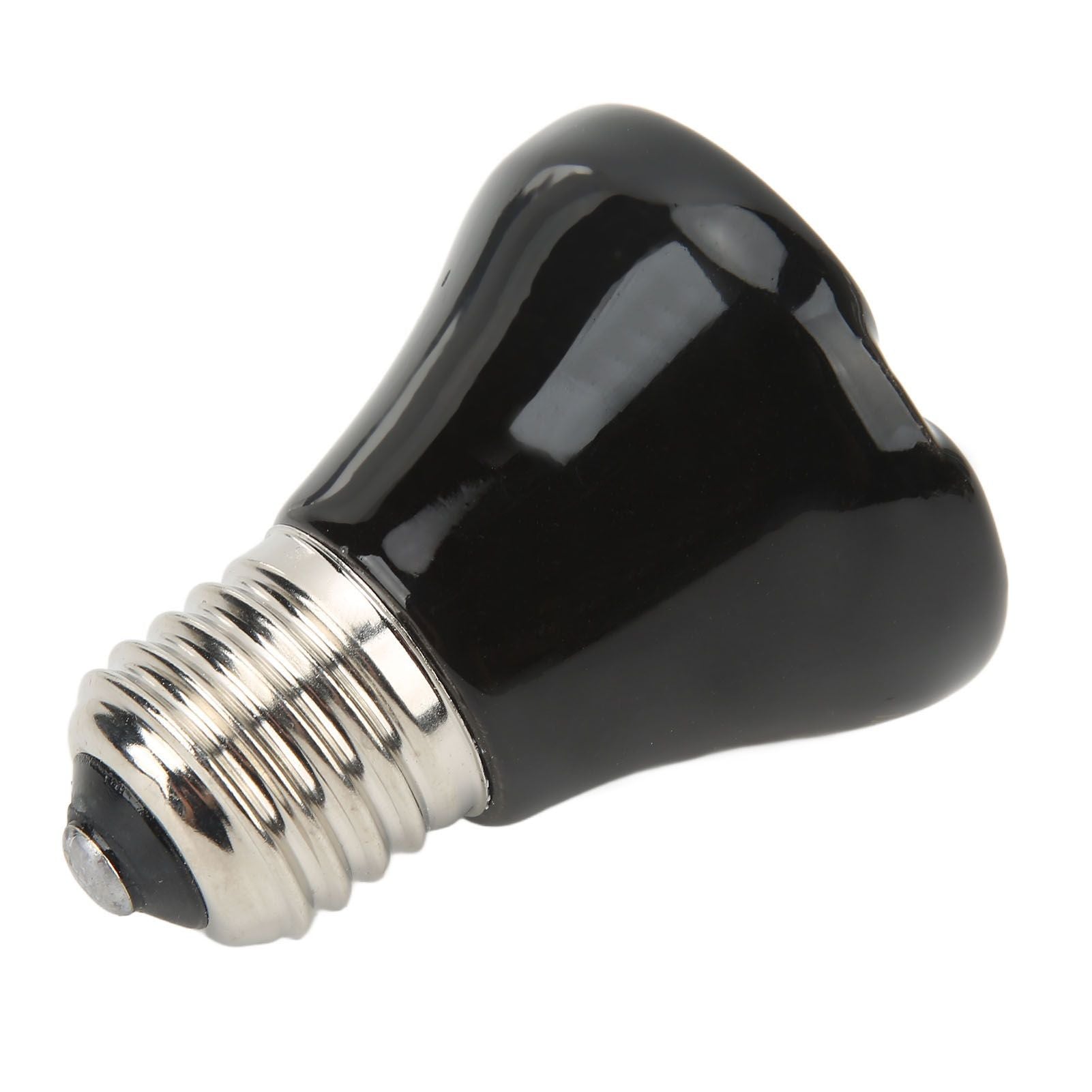 Ceramic Reptile Heat Lamp Bulb Mini Infrared Heat Ceramic Amphibian Heating Lamp for Lizards Reptiles 220V‑240V 75W Black