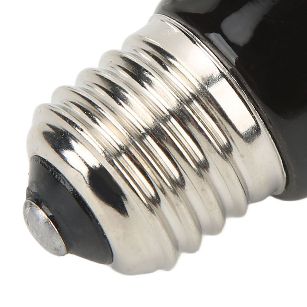 Ceramic Reptile Heat Lamp Bulb Mini Infrared Heat Ceramic Amphibian Heating Lamp for Lizards Reptiles 220V‑240V 75W Black