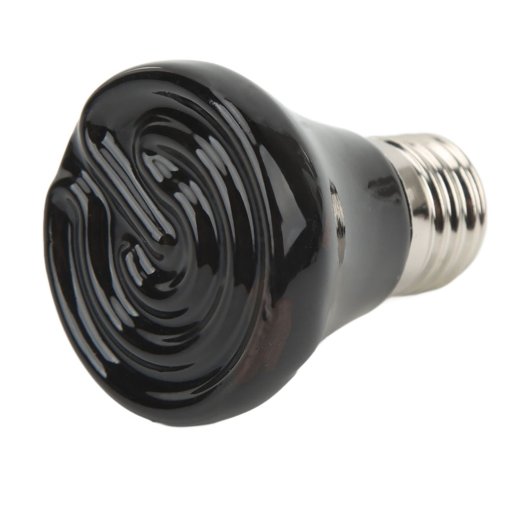 Ceramic Reptile Heat Lamp Bulb Mini Infrared Heat Ceramic Amphibian Heating Lamp for Lizards Reptiles 220V‑240V 100W Black