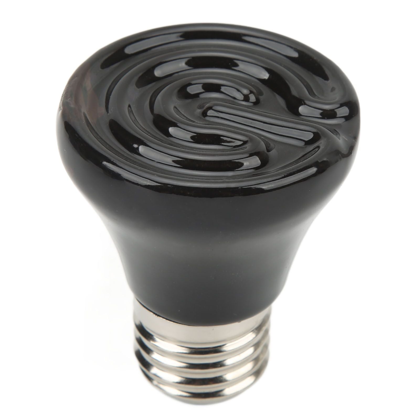 Ceramic Reptile Heat Lamp Bulb Mini Infrared Heat Ceramic Amphibian Heating Lamp for Lizards Reptiles 220V‑240V 100W Black