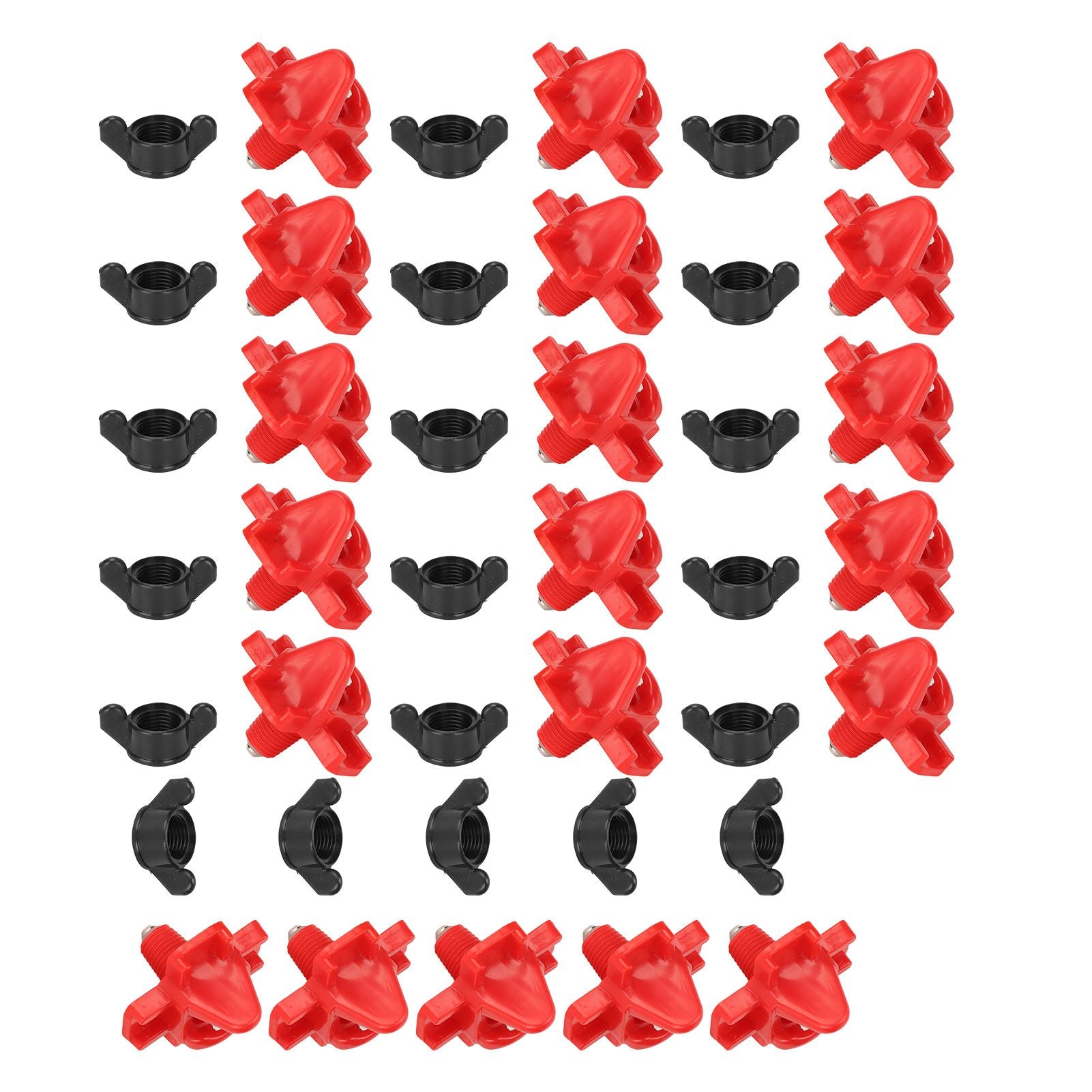 20PCS G1/8 Male Thread Chicken Drinking Nipples Automatic Waterer Equipment with Black Srews for Poultry Feeding