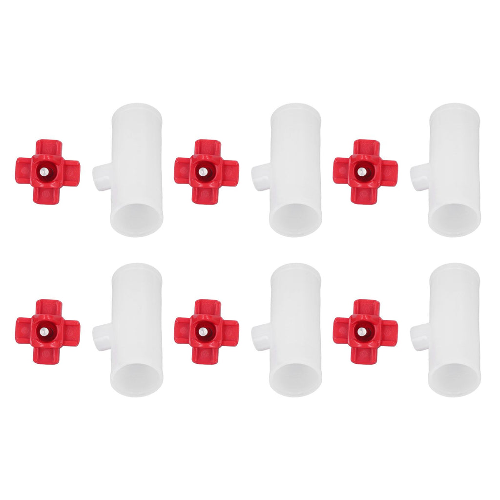 20 Sets Chicken Nipple Waterer Automatic Water Feeding Professional Chicken Watering Cups with T Joints for Quail Pigeons G3/4