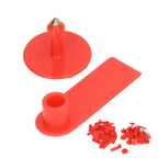 Blank Livestock Ear Tag Handwritable Prevent Shedding Animal Ear Label for Pig Cattle Sheep Red 100 Set