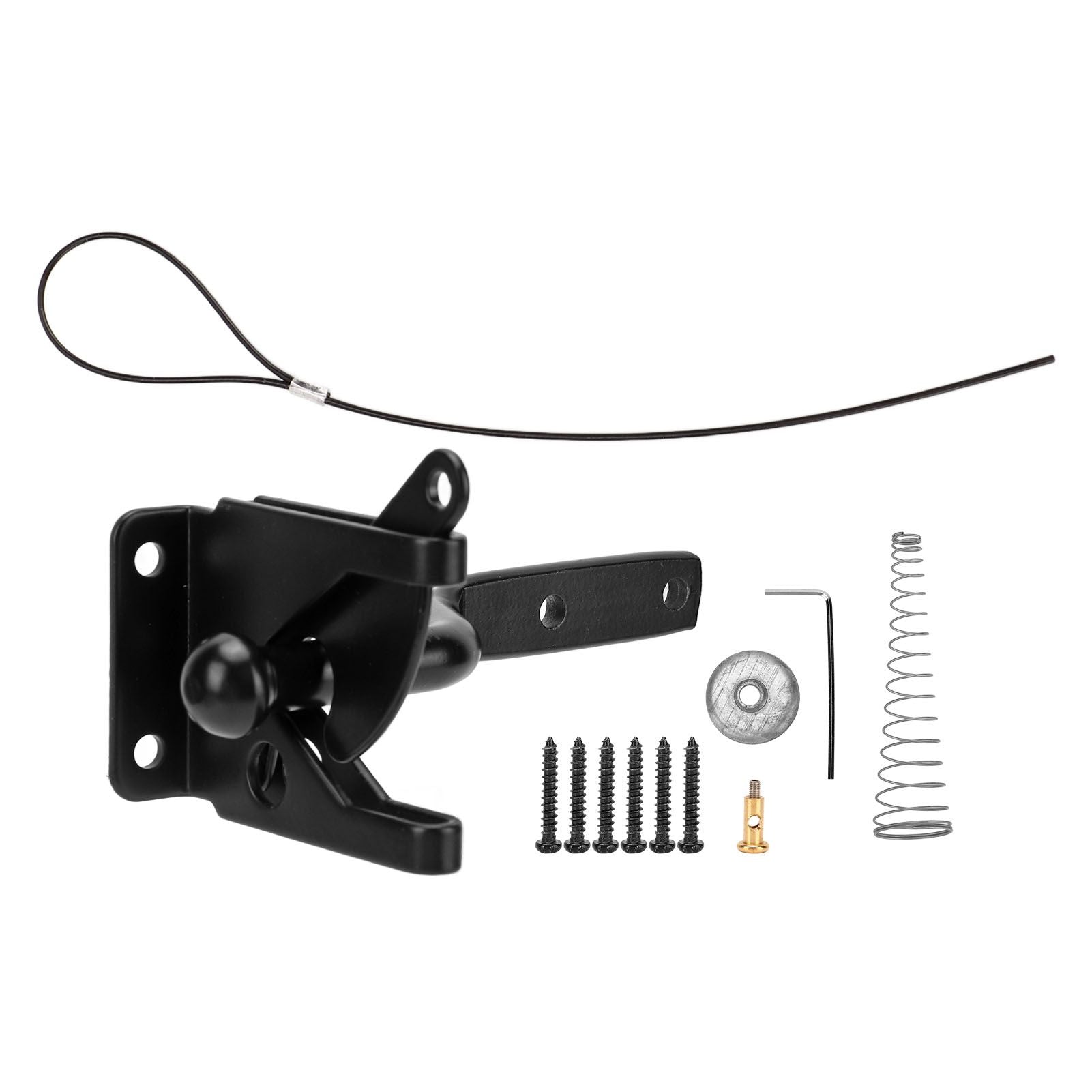 Fence Latch Carbon Steel with Spring Gate Latch Safety Latch for Indoor Window Doors Pet Fences