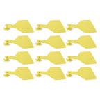 100pcs Blank Livestock Ear Tag Thickened TPU Reusable Animal Ear Label for Dairy Cattle Beef Cattle Yaks Horses Camels Yellow