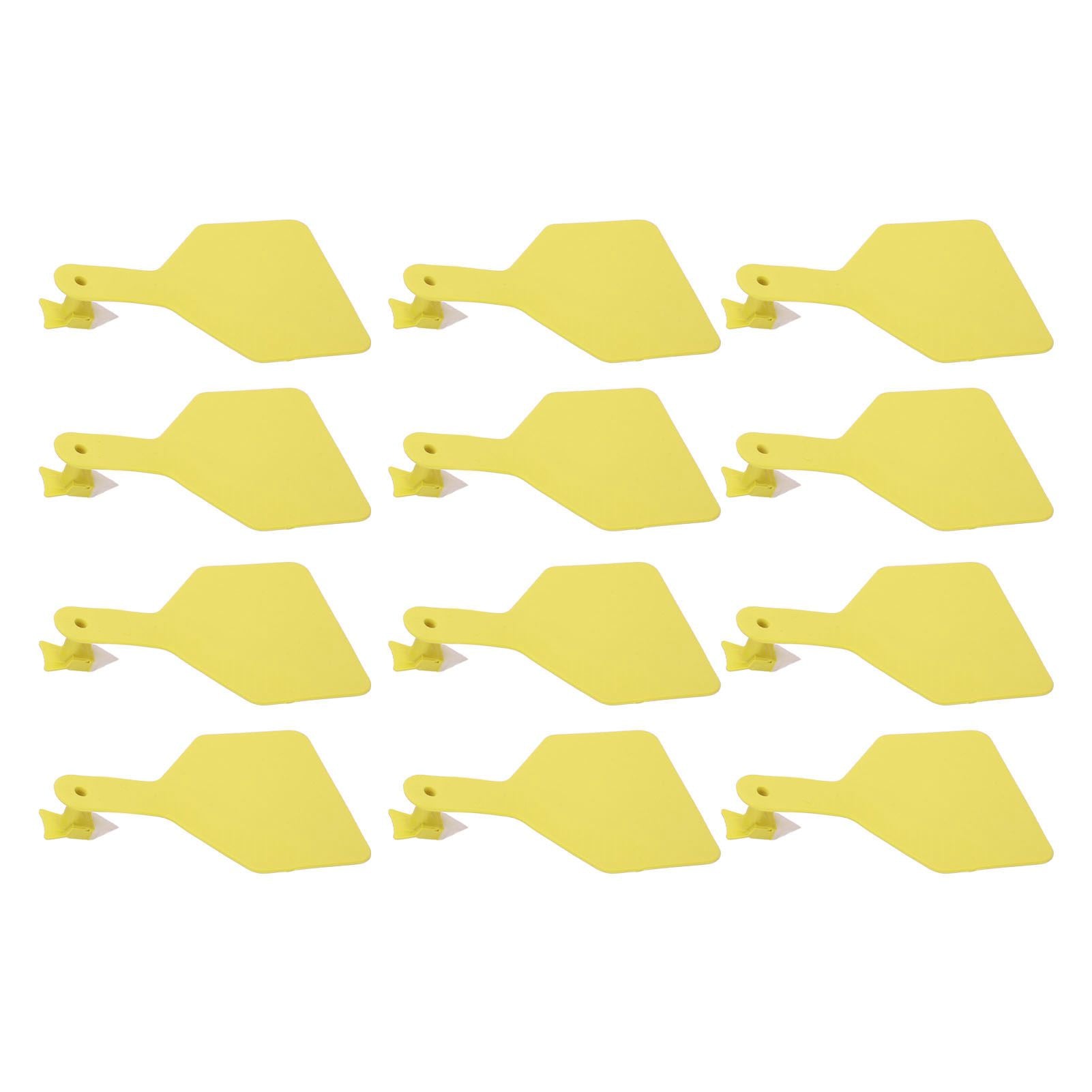 100pcs Blank Livestock Ear Tag Thickened TPU Reusable Animal Ear Label for Dairy Cattle Beef Cattle Yaks Horses Camels Yellow