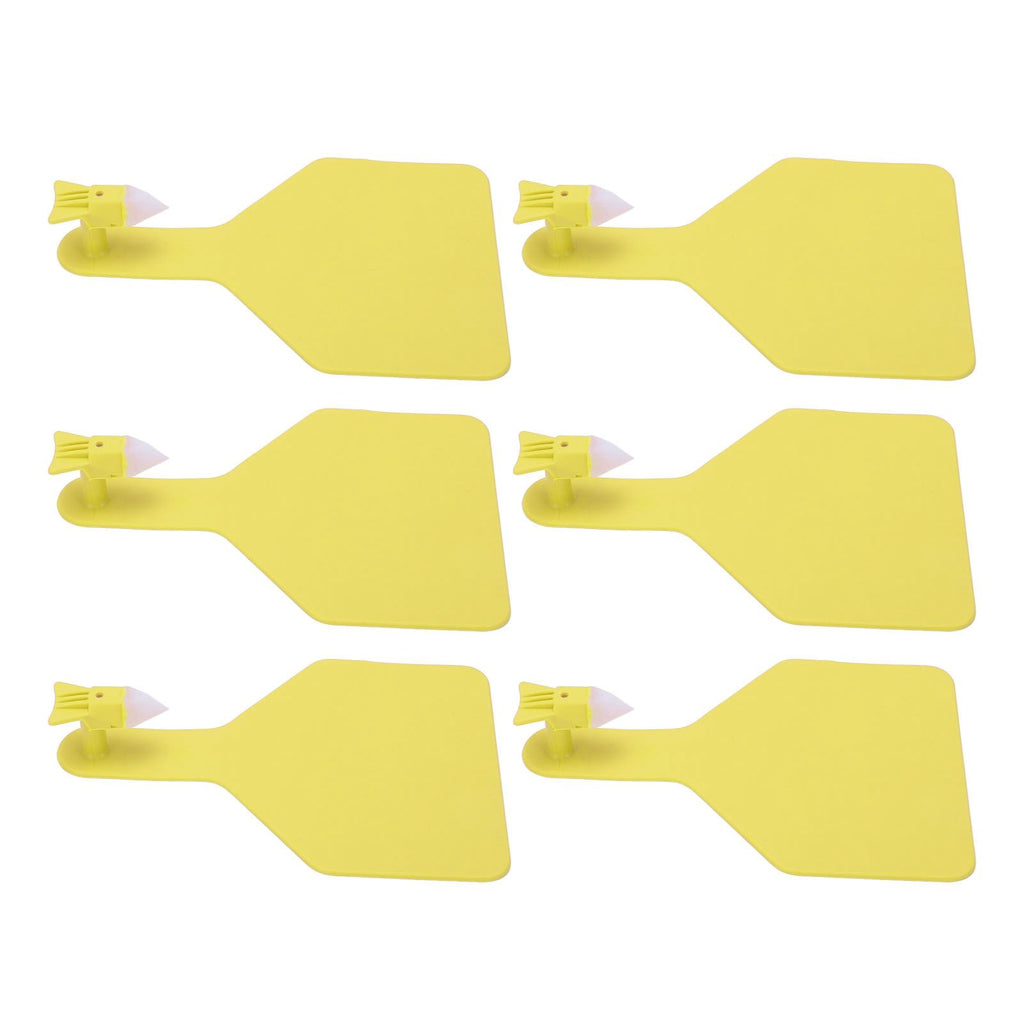 100pcs Blank Livestock Ear Tag Thickened TPU Reusable Animal Ear Label for Dairy Cattle Beef Cattle Yaks Horses Camels Yellow