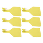 100pcs Blank Livestock Ear Tag Thickened TPU Reusable Animal Ear Label for Dairy Cattle Beef Cattle Yaks Horses Camels Yellow