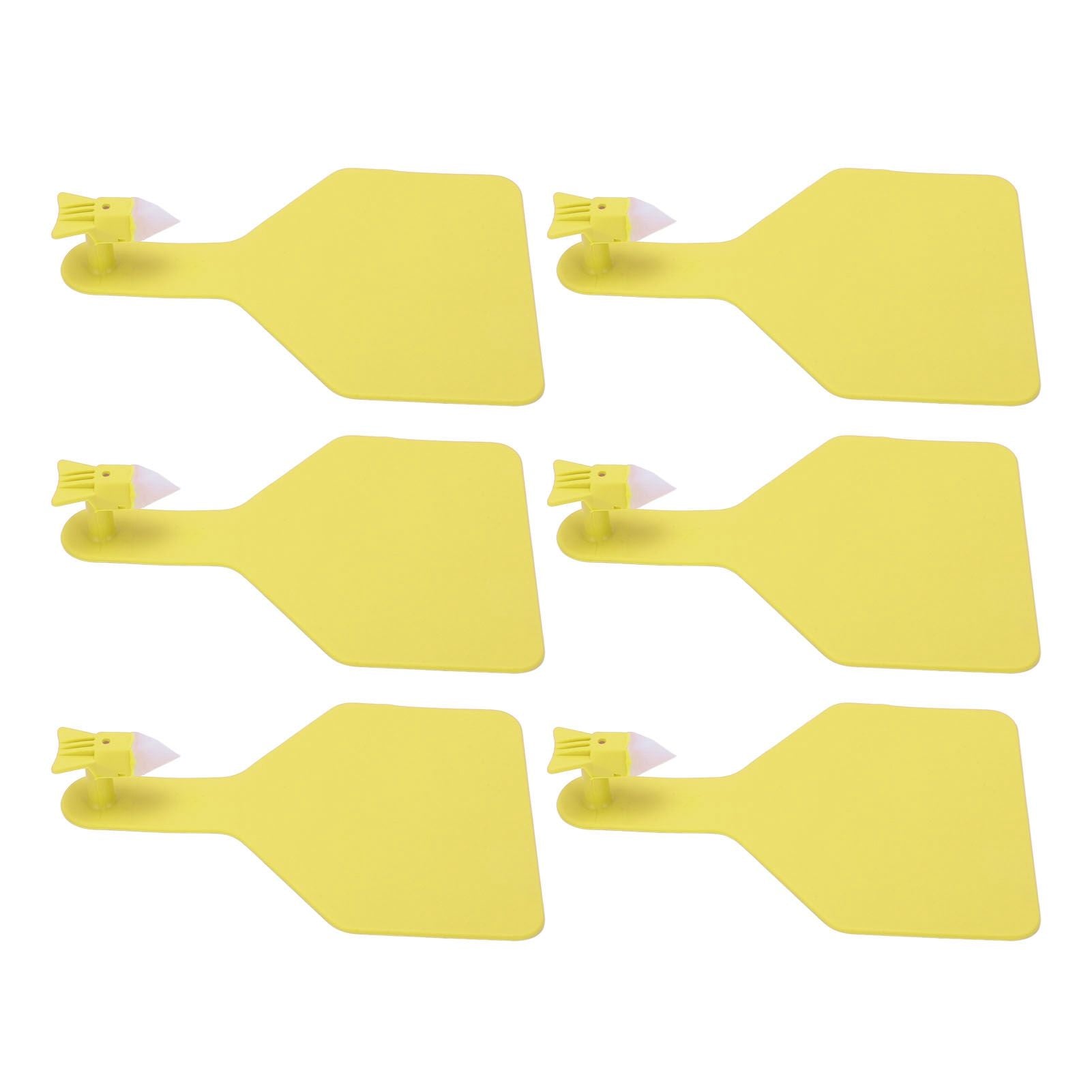 100pcs Blank Livestock Ear Tag Thickened TPU Reusable Animal Ear Label for Dairy Cattle Beef Cattle Yaks Horses Camels Yellow