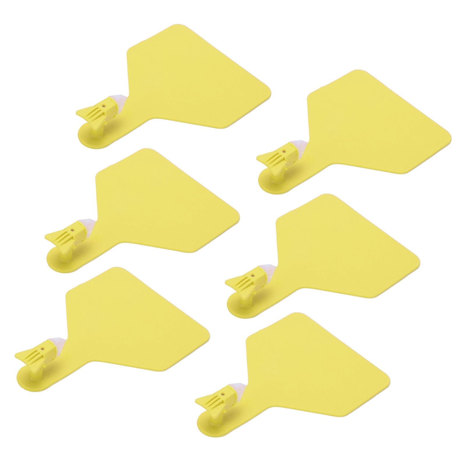 100pcs Blank Livestock Ear Tag Thickened TPU Reusable Animal Ear Label for Dairy Cattle Beef Cattle Yaks Horses Camels Yellow