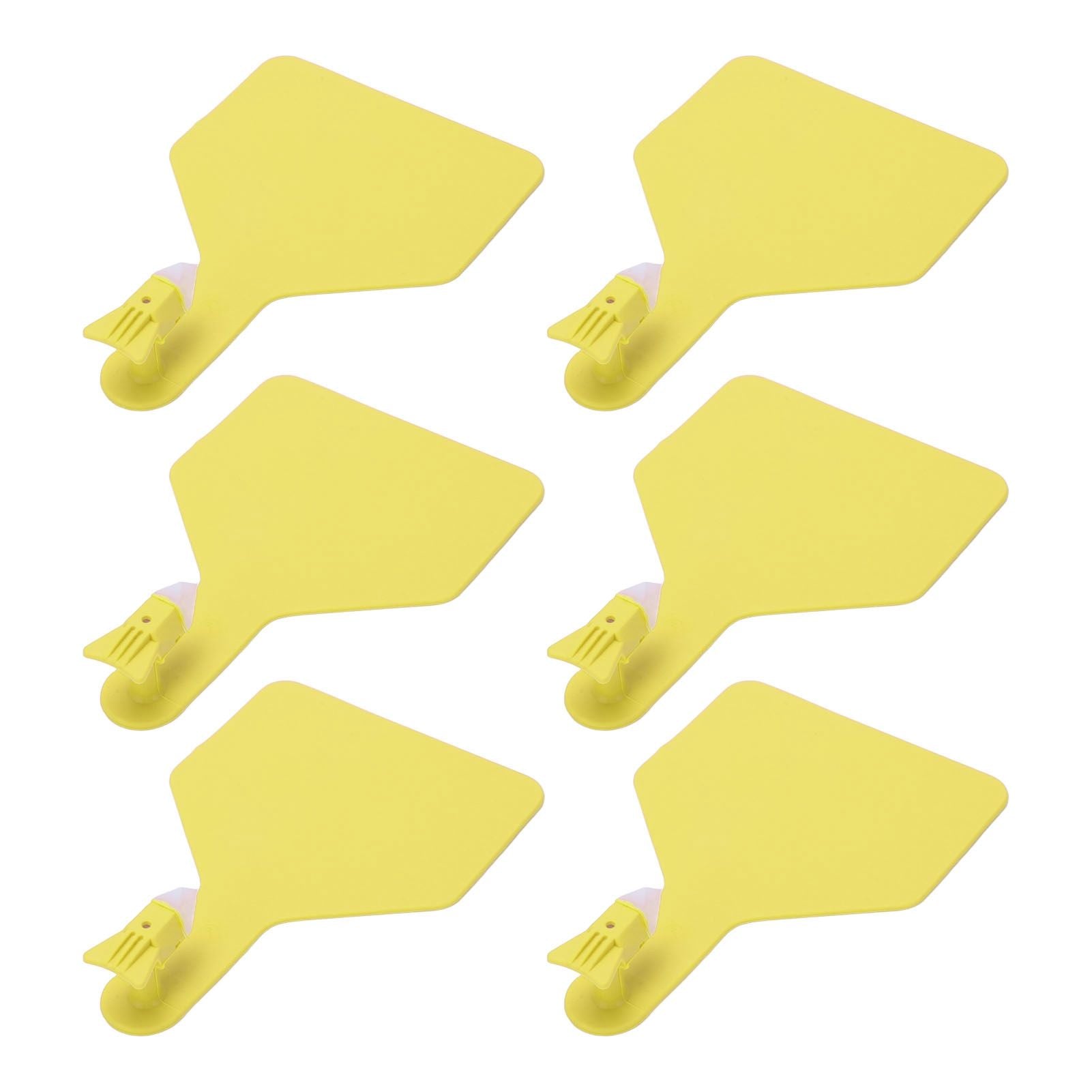100pcs Blank Livestock Ear Tag Thickened TPU Reusable Animal Ear Label for Dairy Cattle Beef Cattle Yaks Horses Camels Yellow