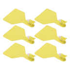 100pcs Blank Livestock Ear Tag Thickened TPU Reusable Animal Ear Label for Dairy Cattle Beef Cattle Yaks Horses Camels Yellow