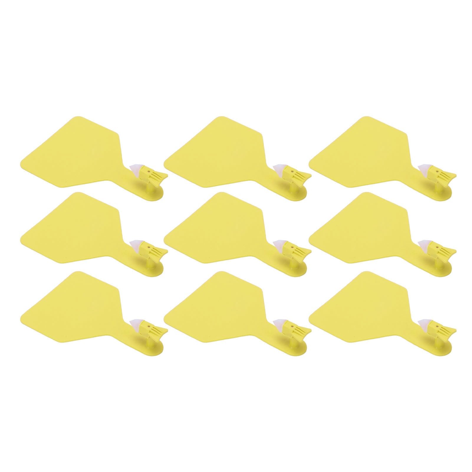 100pcs Blank Livestock Ear Tag Thickened TPU Reusable Animal Ear Label for Dairy Cattle Beef Cattle Yaks Horses Camels Yellow