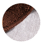Half Circle Doormat Semicircle Floor Mat Dust Trap Polyester Fiber Strong Absorption Anti Slip for Outdoor Indoor Dark Coffee 48x78cm / 18.9x30.7in