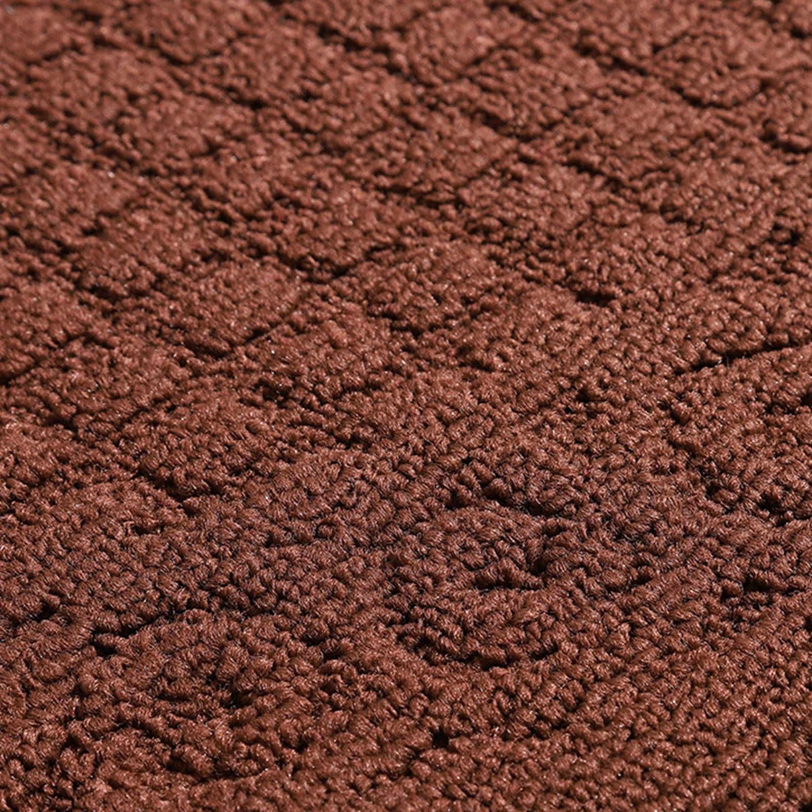 Half Circle Doormat Semicircle Floor Mat Dust Trap Polyester Fiber Strong Absorption Anti Slip for Outdoor Indoor Dark Coffee 48x78cm / 18.9x30.7in