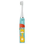 Children Electric Toothbrush Cartoon Fully Automatic Sonic Toothbrush with 3 Brush Heads for Kids Children Deer Blue