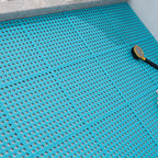 10PCS Suction Cup Floor Mats Anti Slip Plastic Mosaic Bath Mat for Kitchen Bathroom Blue