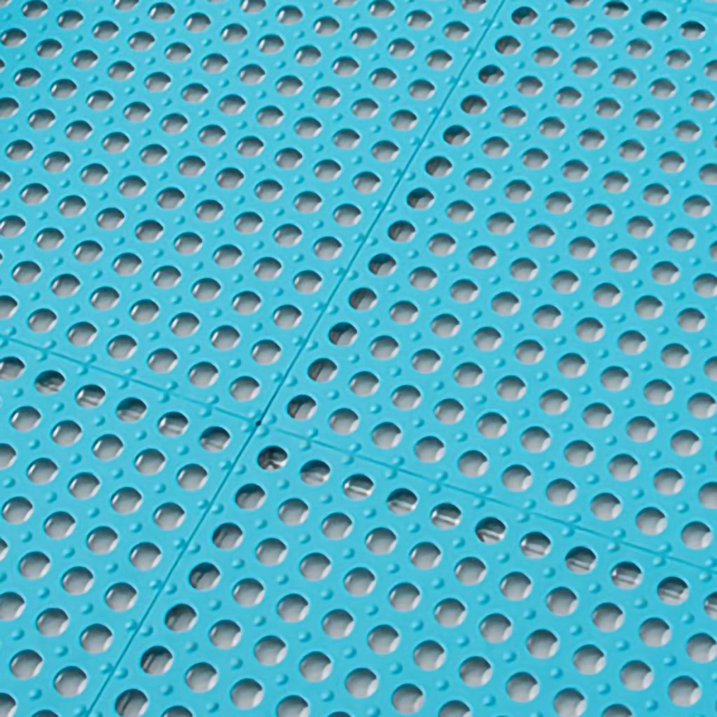 10PCS Suction Cup Floor Mats Anti Slip Plastic Mosaic Bath Mat for Kitchen Bathroom Blue